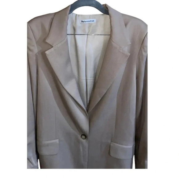 Reformation Major Blazer Khaki Size XL - Picture 3 of 11